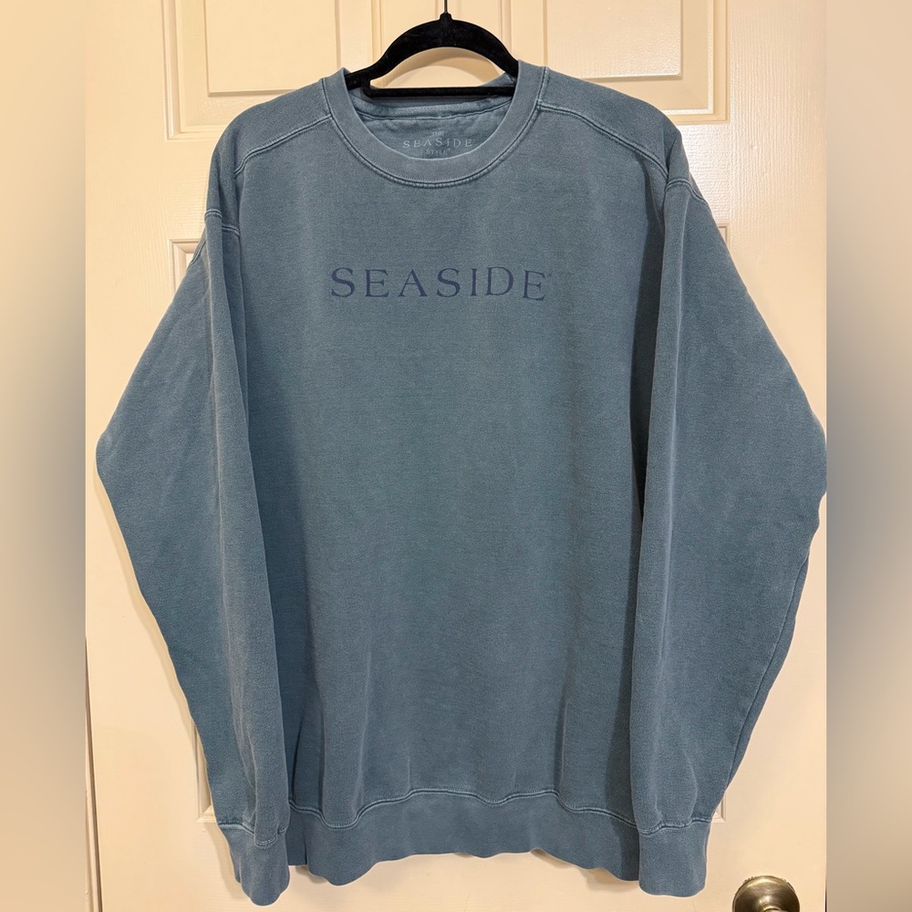 SEASIDE Men's Crewneck Sweatshirt in Slate Blue